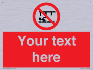 Custom Do not swim in the vicinity of piers